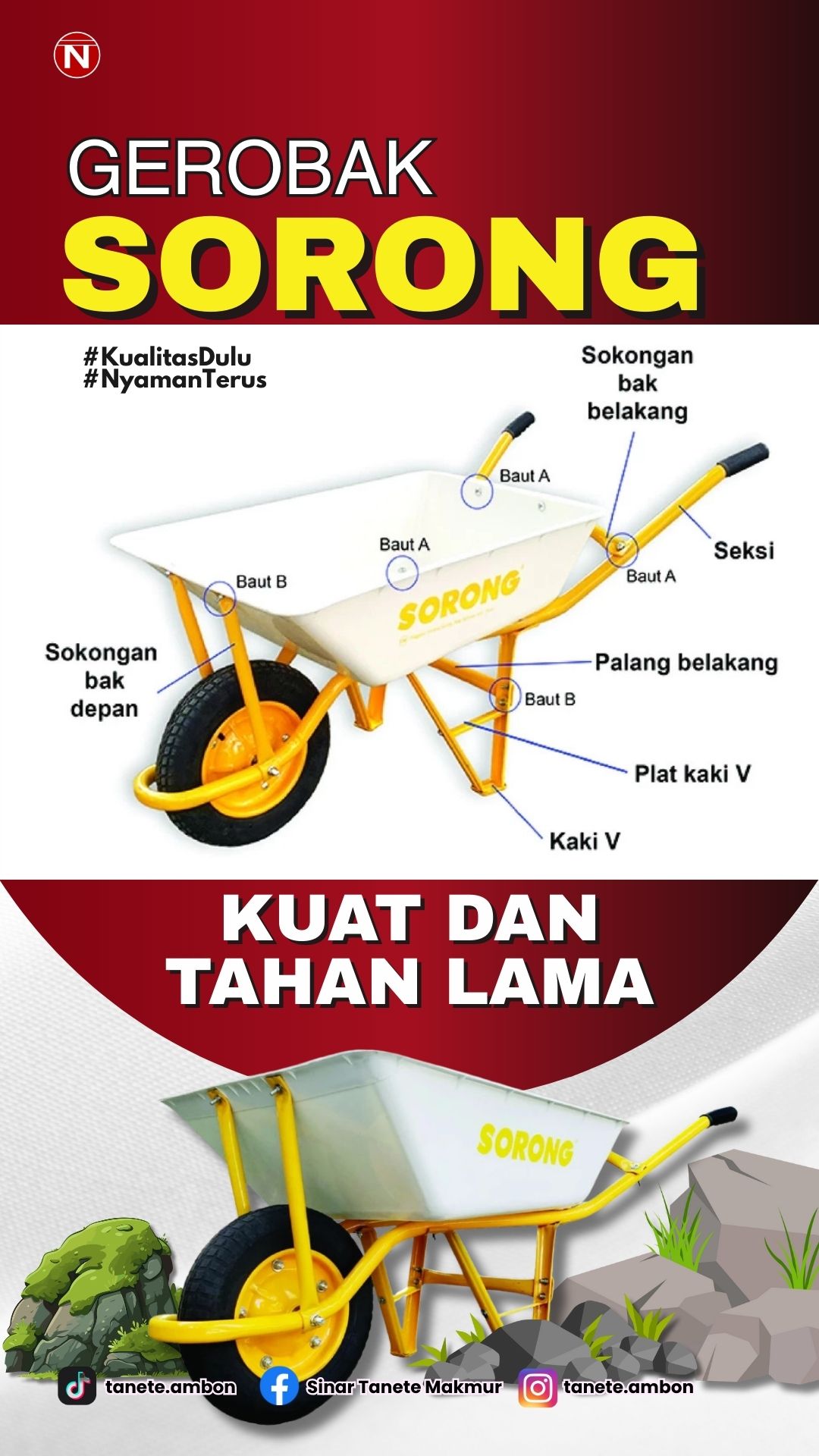Gerobak Sorong Premium Kini Hadir di Kota Ambon